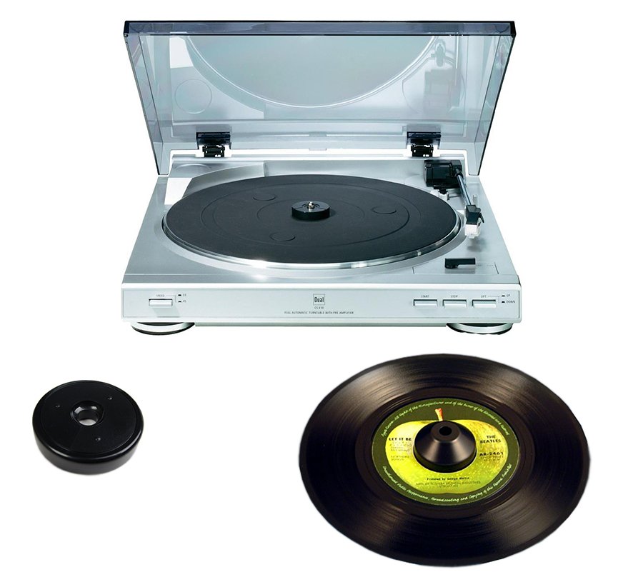 Krążek centrujący talerza gramofonu dla płyt 45 rpm Krążek centrujący talerza gramofonu dla płyt 45 rpm