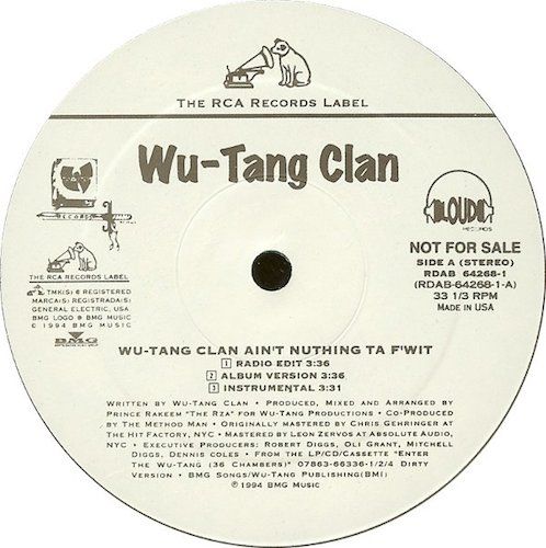Wu-Tang Clan Ain't Nuthing Ta F' Wit / Shame On A Nigga